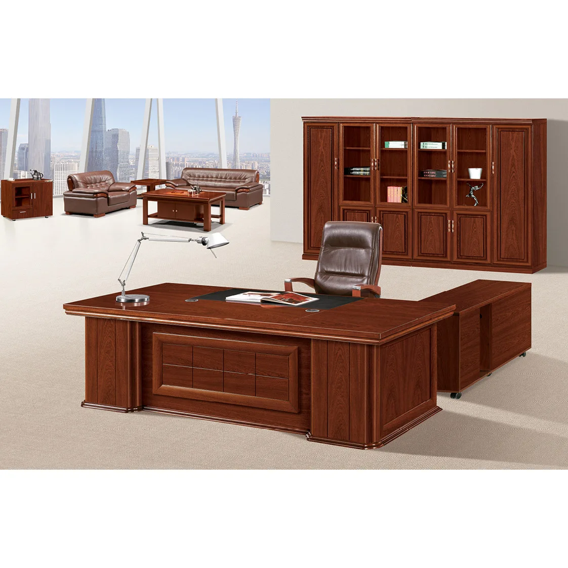 Комплексное решение, Античная классическая роскошная офисная мебель для оптовой продажи