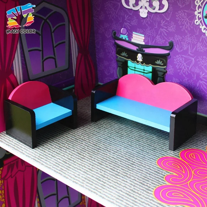 Ready To Ship dollhouse kits wooden furniture toy for role playing W06A140