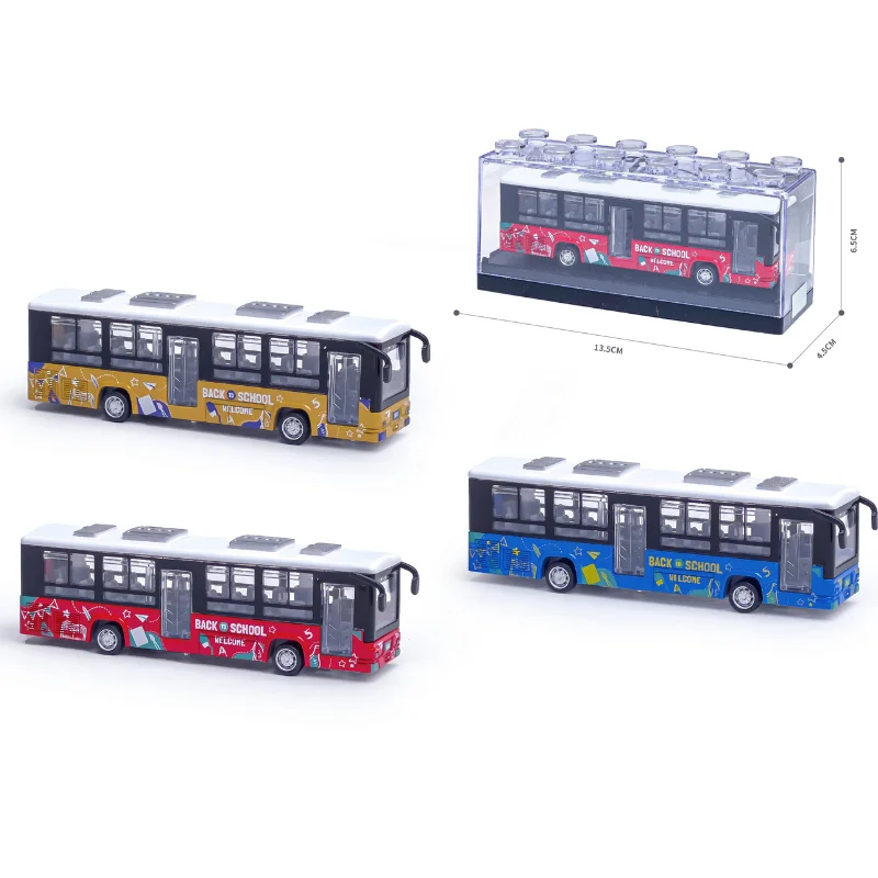 Панды 1:64 скоростной поезд автобус высокоскоростные поезда модель автомобиля «DIY» пластиковая коробка для строительных блоков имитация небольшого литого из сплава