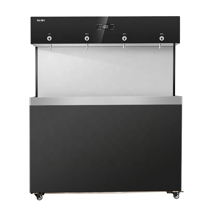 Free standing    stainless steel UV Ozone  Water dispenser for Drinking 5 Stages RO  compressor coolingWater Filter Dispenser