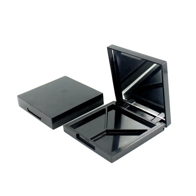 Wholesale  Square Shaped Plastic Eye Shadow Case Wholesale Price Monochrome Blush Box For Cosmetic Packaging