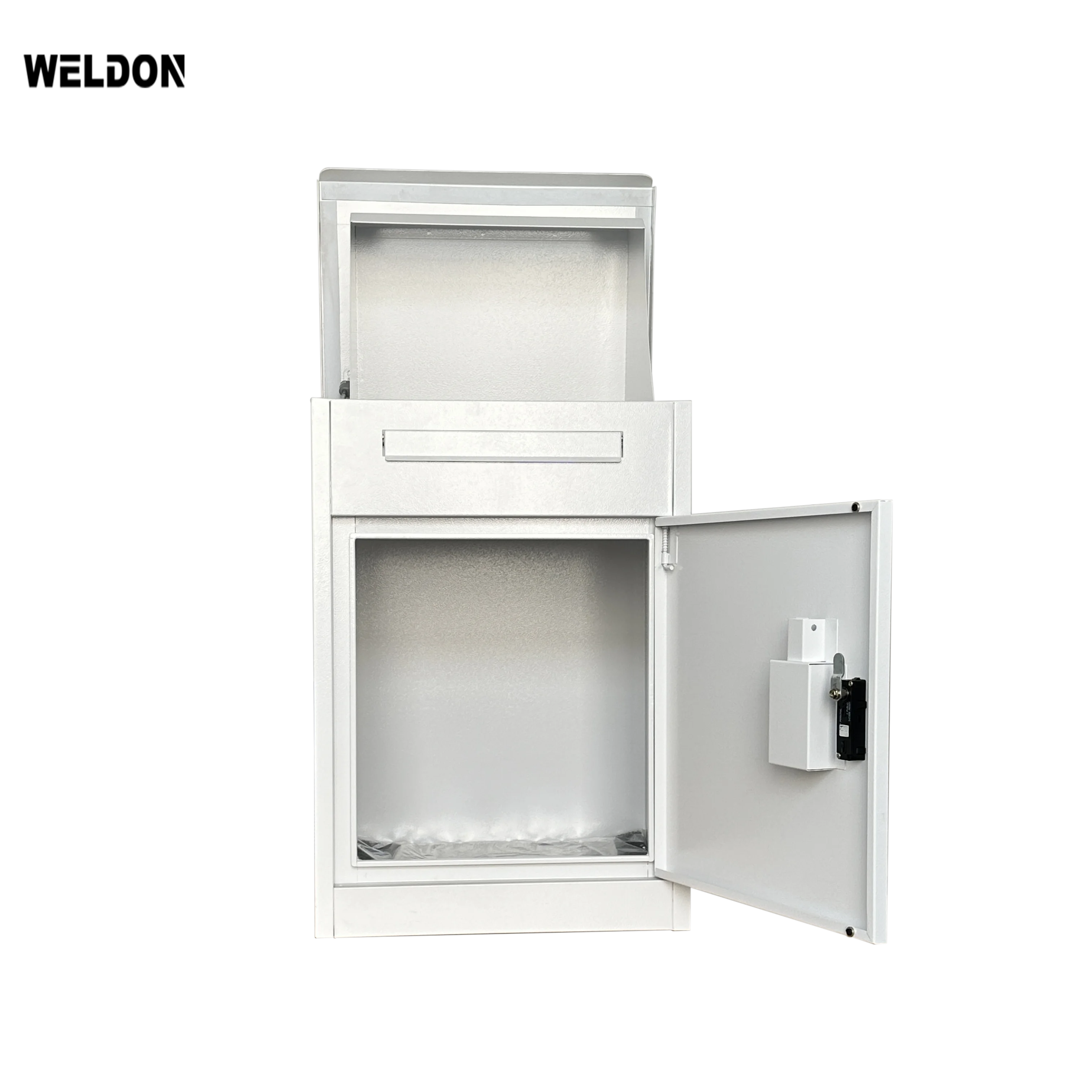 Mounted Metal Mailbox with Key Lock Safe Steel Letter Box for Post and Parcel Drop