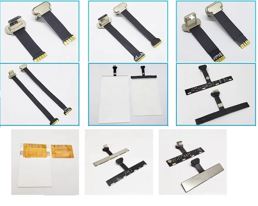 FPC usb cable  Top angle Mini usb Male to USB A Male ultra thin flex cable