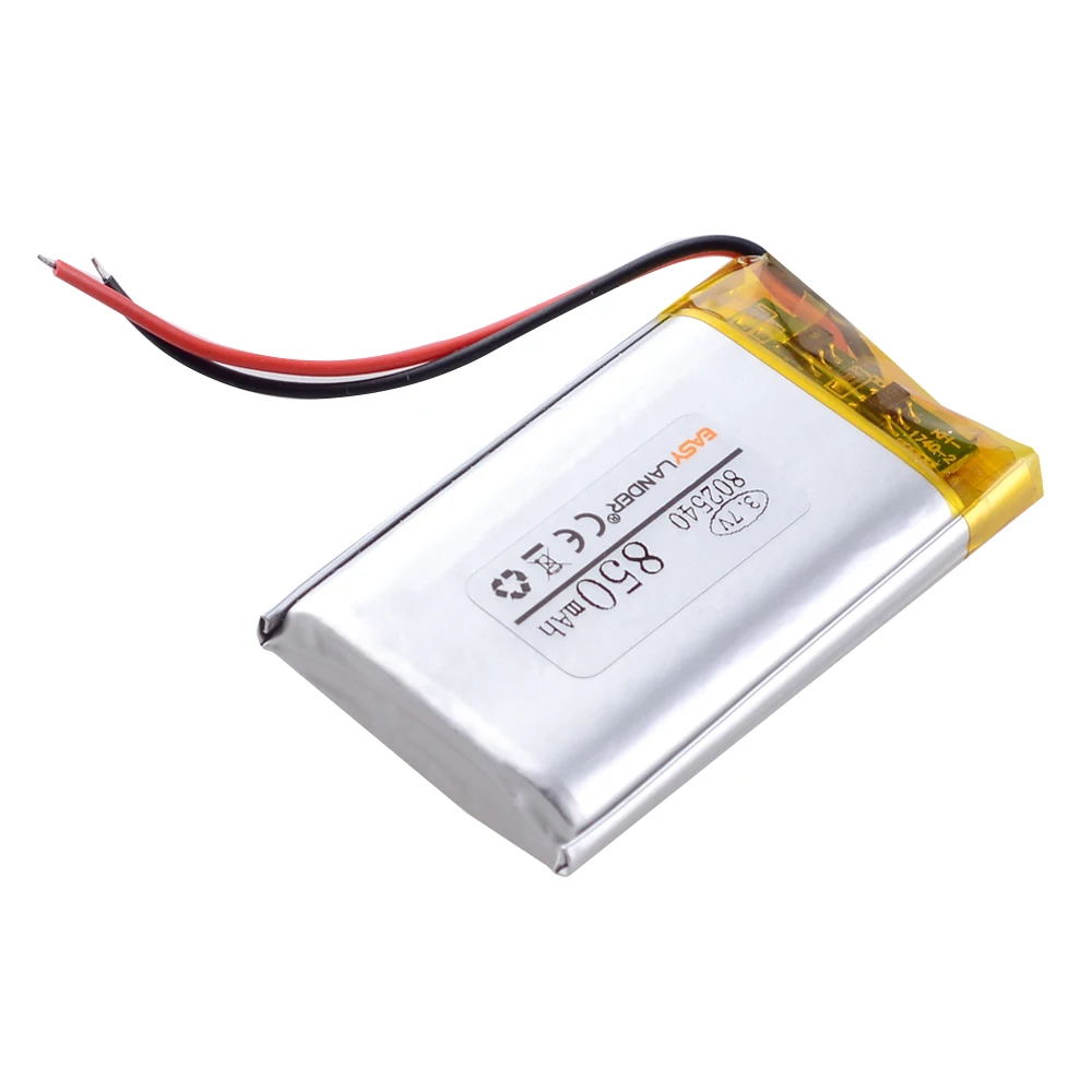 
802540 3.7V 850mah lithium li polymer rechargeable battery for electronic book tablet toys Mobile Pocket replacement 