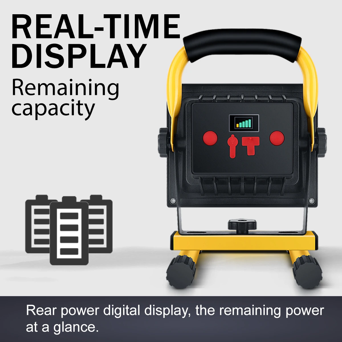 [100W 100LED] Spotlights Work Lights Outdoor Camping Lights, Built-in Rechargeable  Lithium Batteries (with USB Ports to Charge