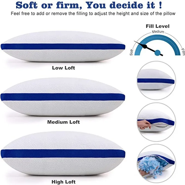 Factory direct supply pillow cross-border dormitory hotel processing custom pillow core broken memory foam filling