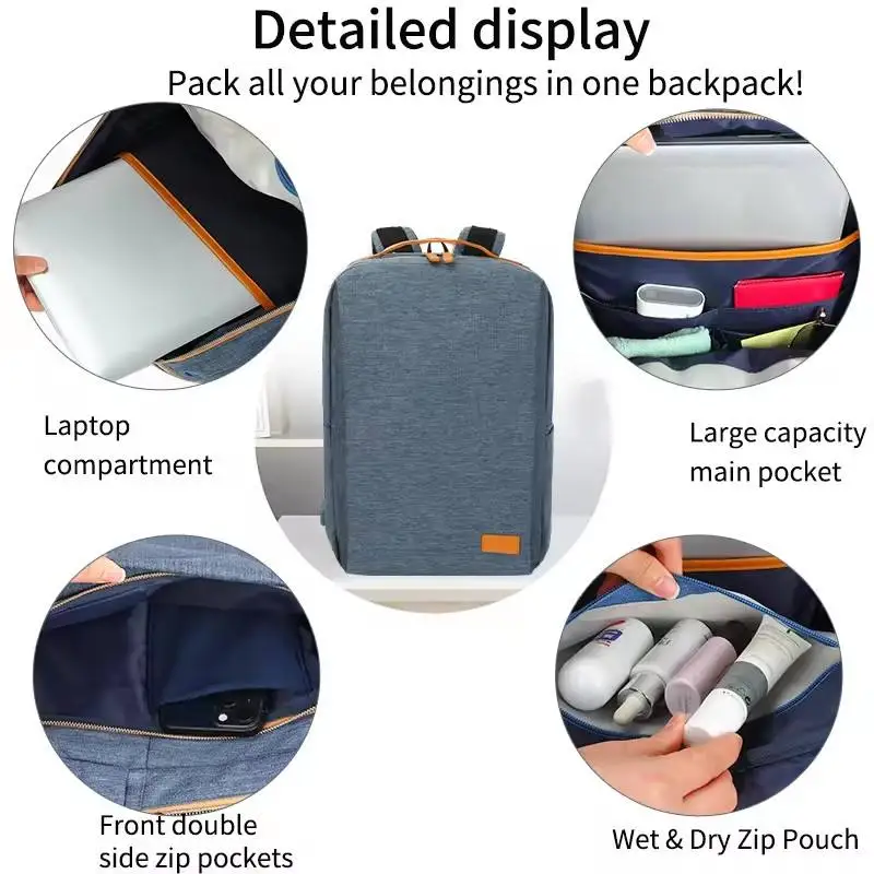 Factory OEM Business Backpack with USB Charging port Waterproof Book bag backpack school bags
