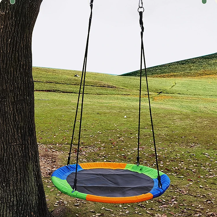 ZHOYA SPORT 40 Inch Tree Swing Saucer Waterproof Playground Swing Backyard and Playroom Durable Outdoor Kids Tree Swing