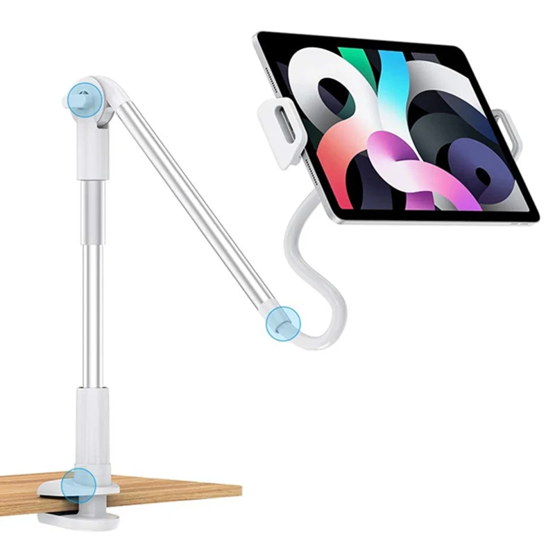 
Flexible Gooseneck Mobile Phone Holder Long Arm Clamp Mobile Phone Stand Cell Phone Holder Gooseneck Tablet Stand Holder for Bed 