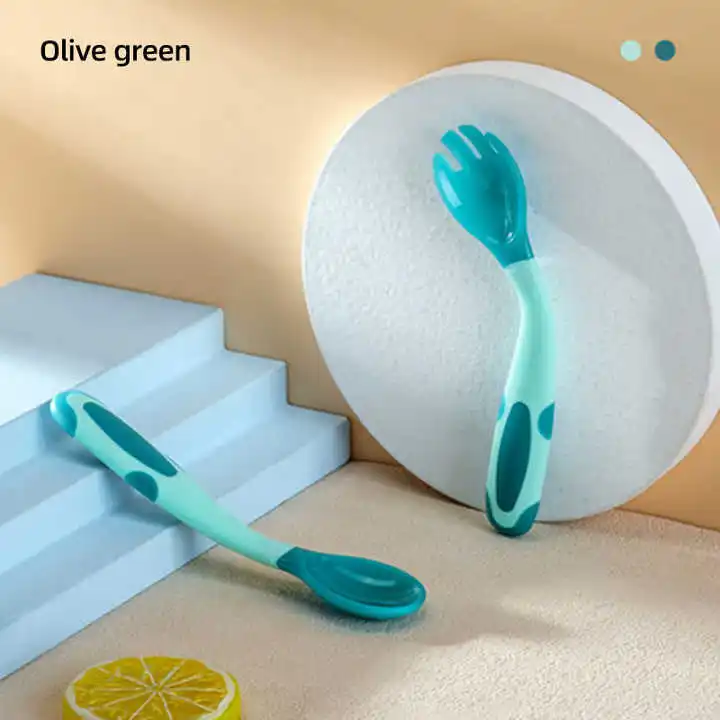 Toddler Utensils PP Bendable Utensils Set Training Feeding Baby Spoon and Fork Set Baby Products