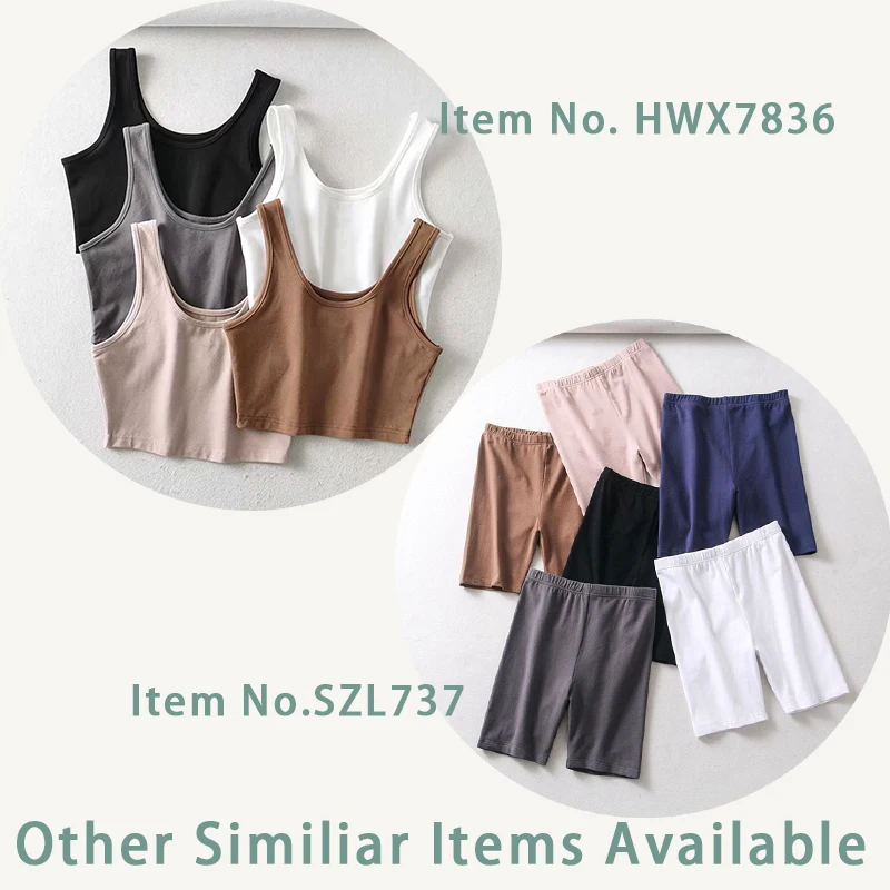 Женский хлопковый кроп-топ с круглым вырезом