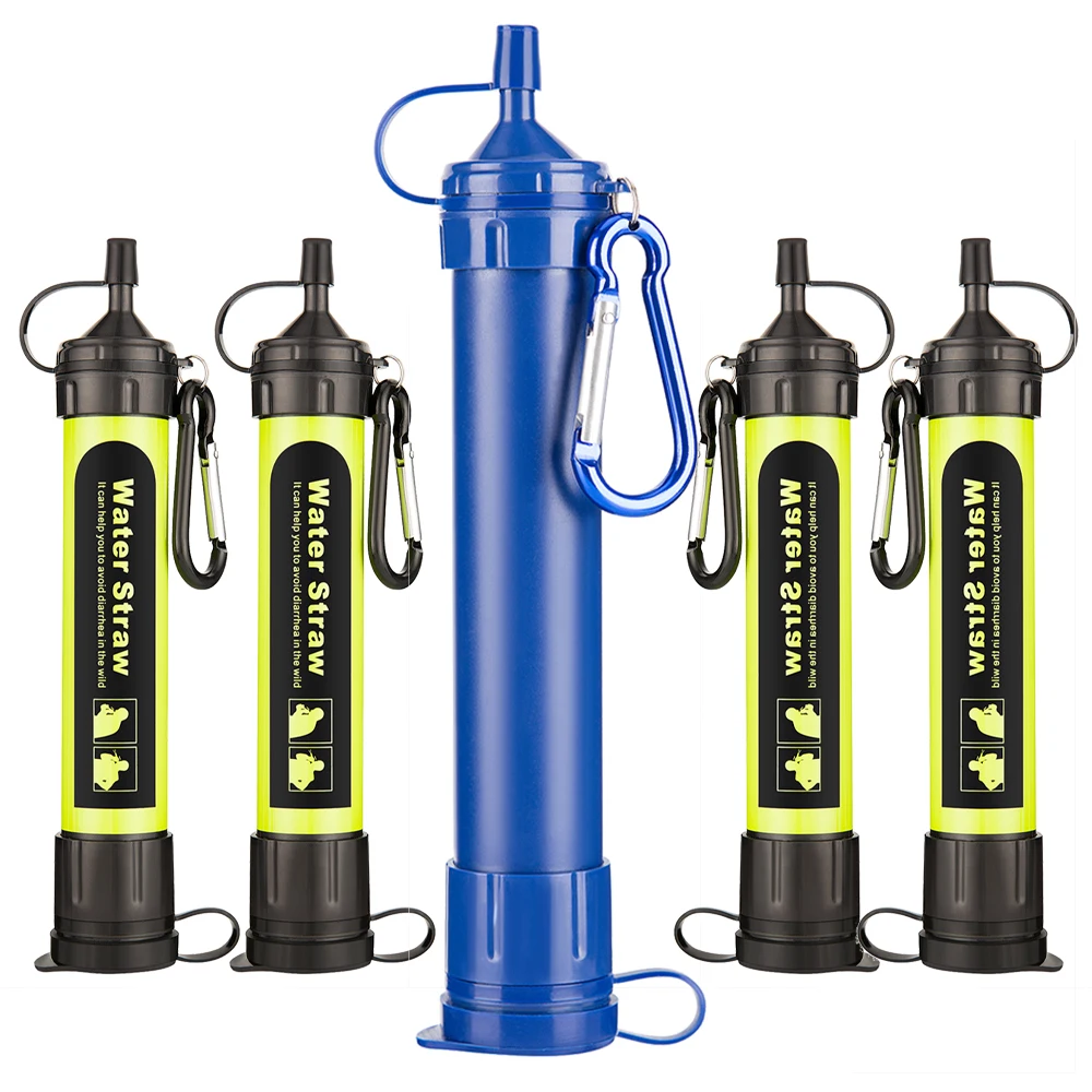 Outdoor Portable Personal Water Filter Straw Emergency Survival Water Filtration System Purifier for Camping Hiking Backpacking