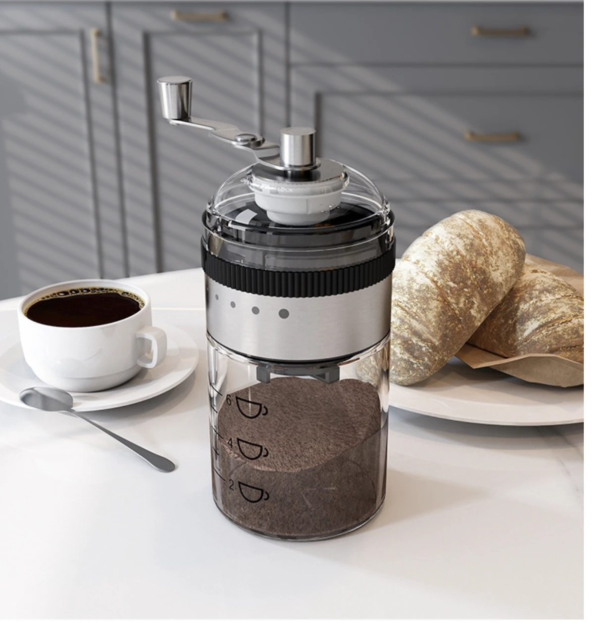 Mini portable hand coffee grinding ceramic coffee bean grinders manual coffee grinder mill with adjustable setting
