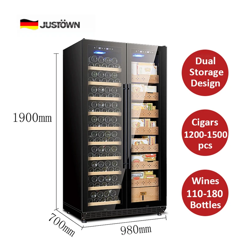 
Professional backwoods Cabinet Humidifying Fan Cooling Compressor No Frost Spain cigars Humidor wine Cooler 