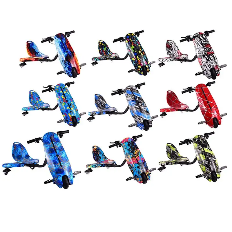Customizable Drifting Scooter Logo Custom Electric Drift Scooter Blue Gradient Color 360 Drift Trike