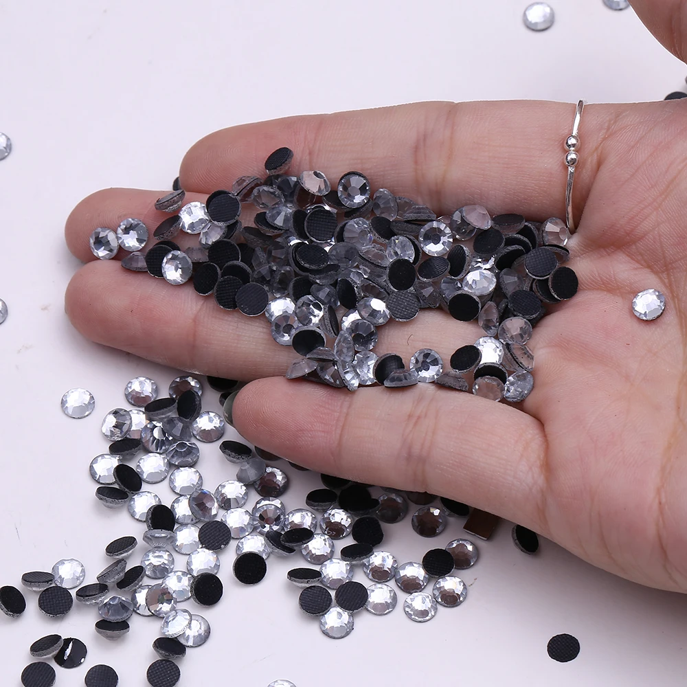 XULIN A Normal Faceted With Hot Fix Flat Back Crystal Glass DMC Hot Fix Rhinestone Stone For Garment Accessories DIY