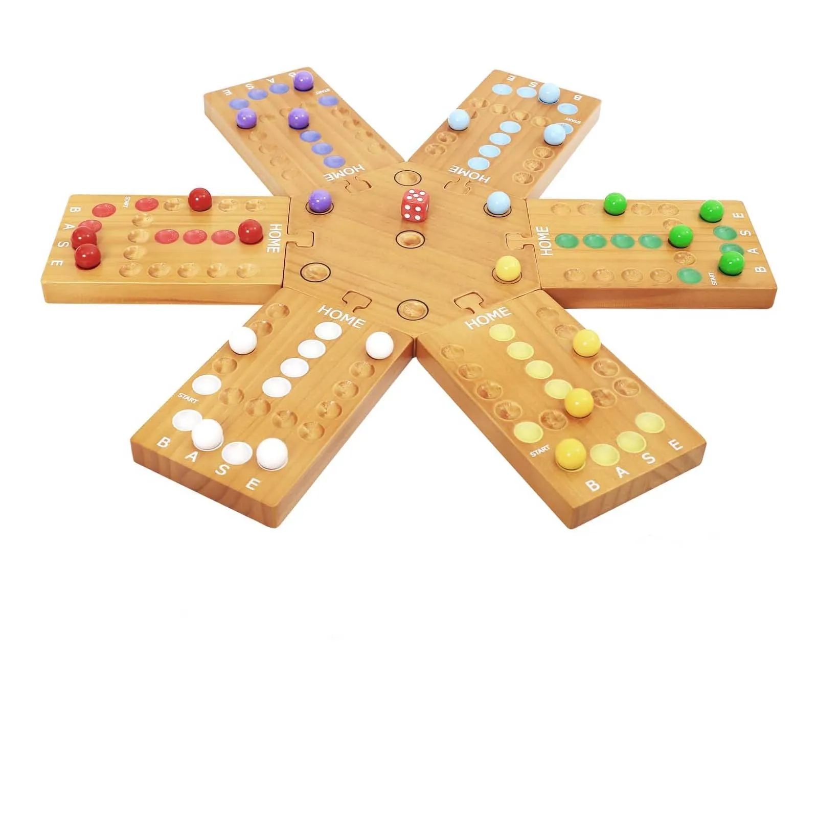 Unisex Portable Wooden Board Games Marble Games for 2-4 Years Family Friends Party Game Nights with 4 and 6 Players