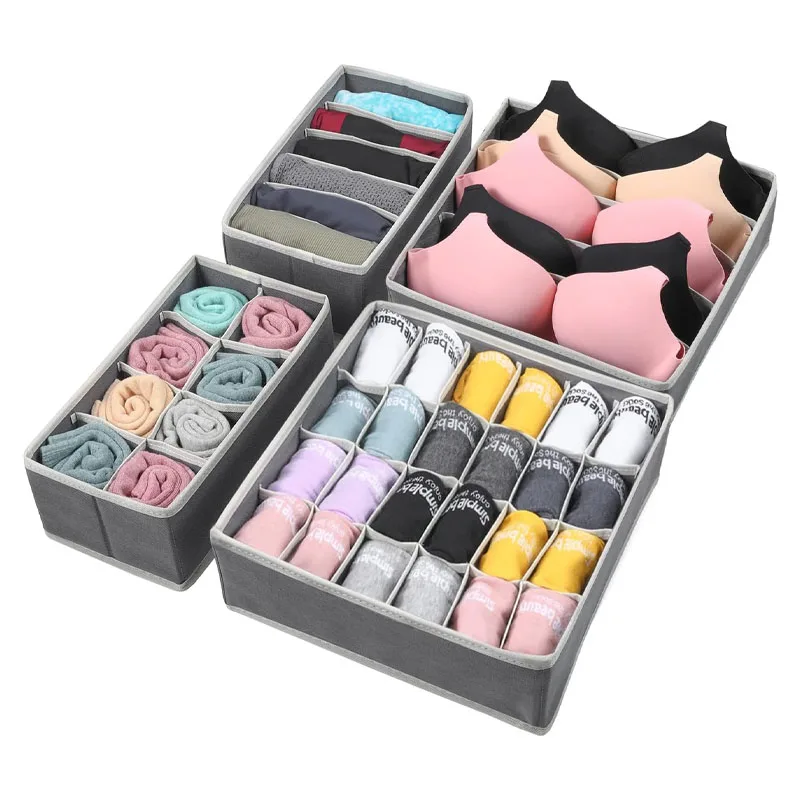 Wholesale Underwear Storage Home Foldable Clothes Divider Storage Box Set