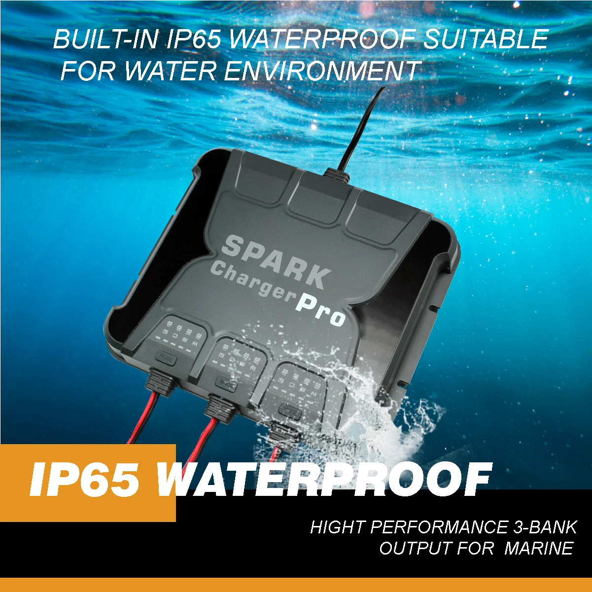 3 banks marine battery charger 12V/10V and 24V/5A onboard quick charging  trickle charger for boat