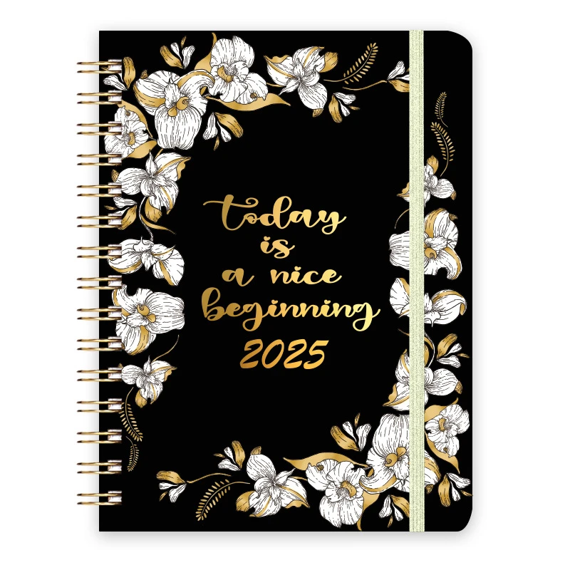 2025 Calendar Planner A5 Notebook with High-Quality Cover and Line-Bound Pages for Business and Personal Use