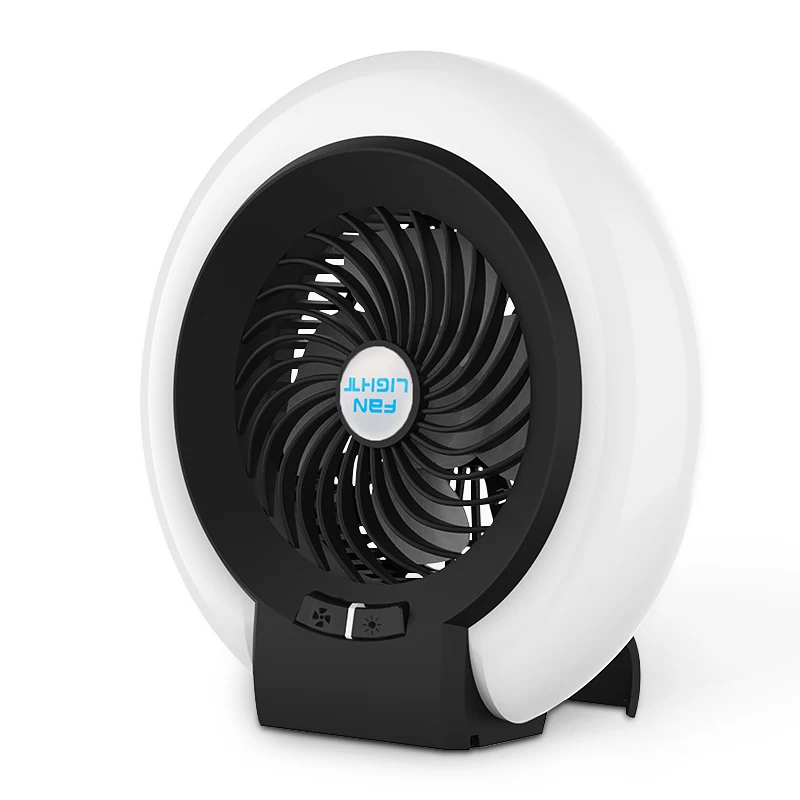 KingGear Outdoor Hiking Portable Rechargeable Usb Fan 2-in 1 Led light Camping fan For tent