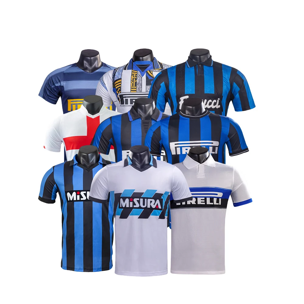 88-02  Retro Version AwayJersey Anniversary Thai Quality International Italy Football Club Soccer Shirt Football Jersey