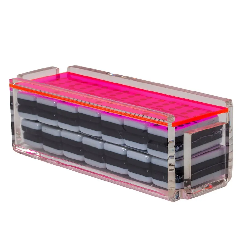 YAGELI online shopping wholesale custom domino acrylic box colorful acrylic domino game set