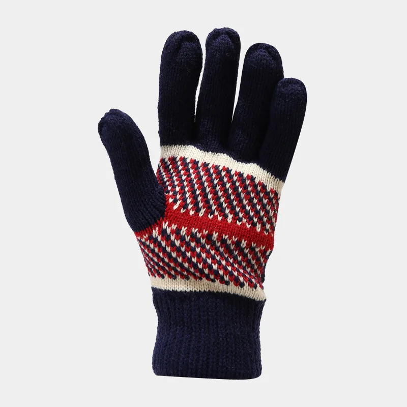 2022 New unisex outdoor riding Windproof rice flag Beanie hat  fleece-lined wool scarf touchscreen gloves neck scarf hat mittens