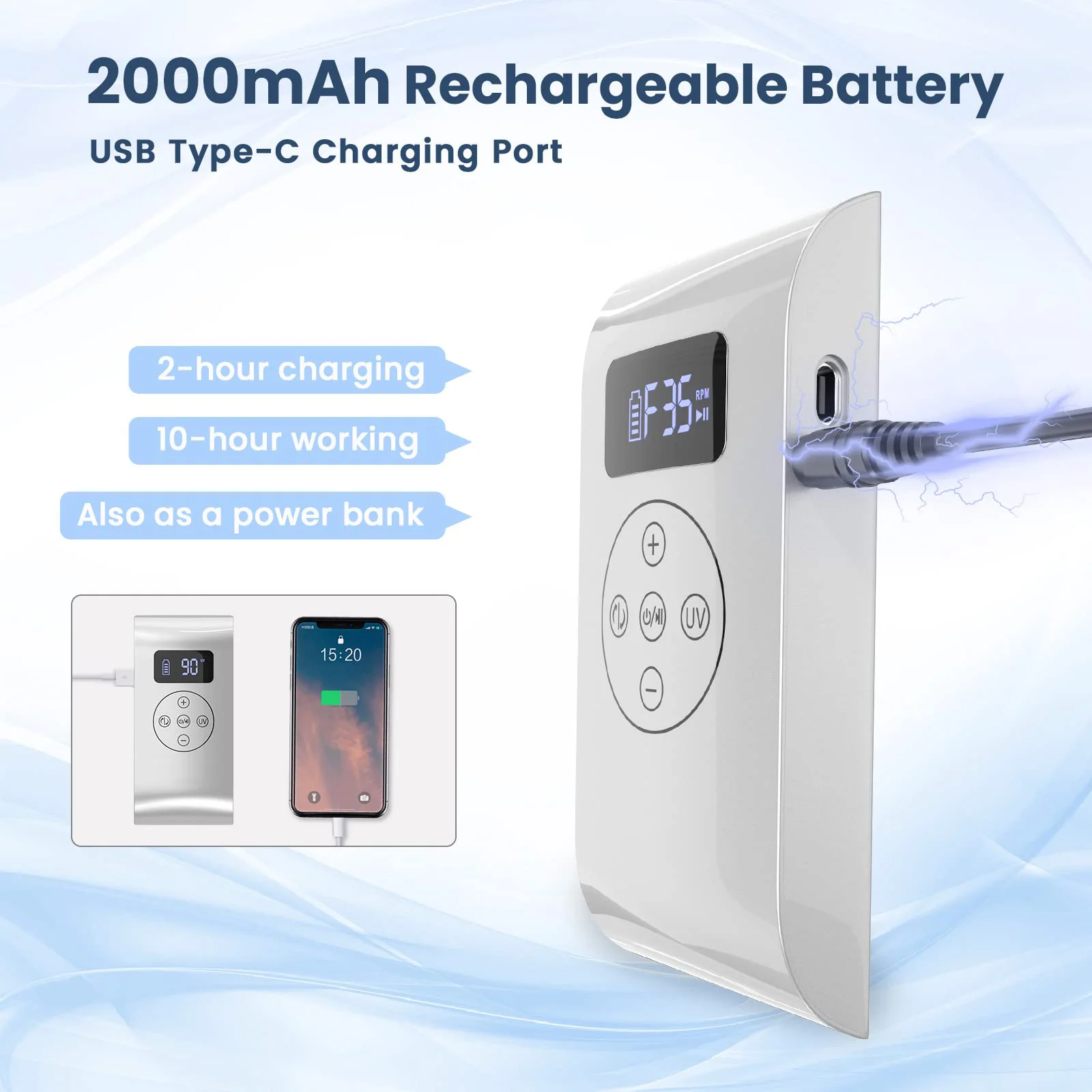 2022 amazon hot nail drill and uv lamp 2 in 1 black rechargeable led gel uv nail lamp for gel nail polish dryer