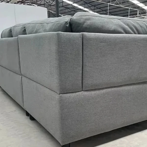 Manufactured Modular Sectional Custom Fabric Soft Sofa Solid Wood sofa set furniture With Storage Ottoman