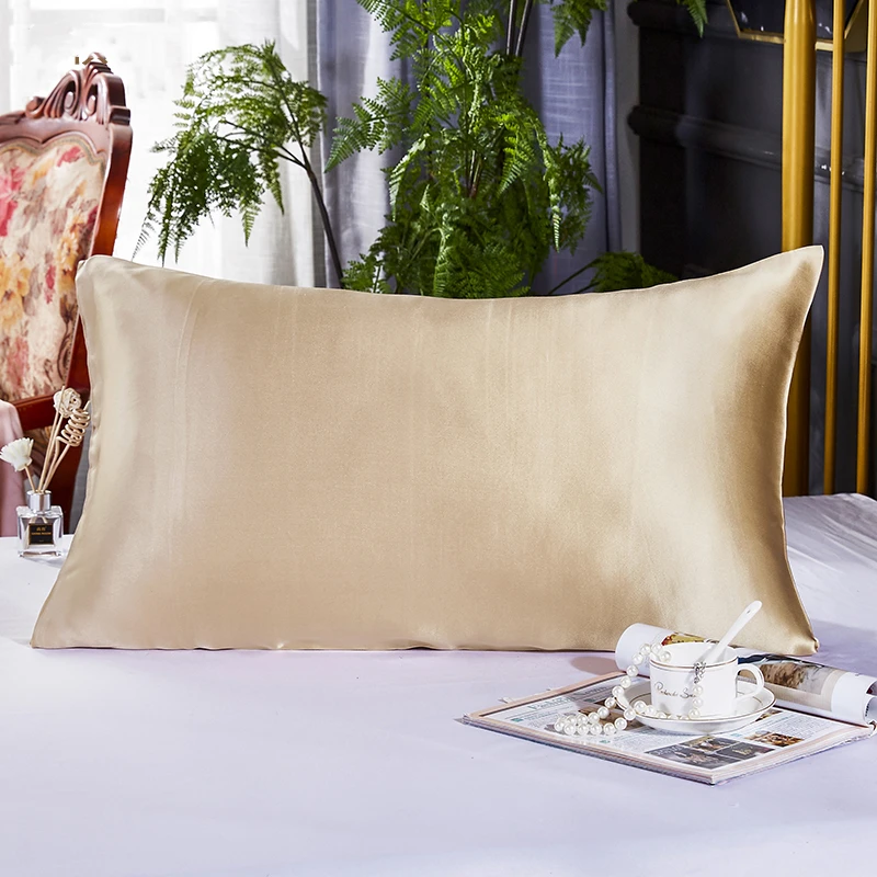 High quality skin and hair friendly natural 22 Momme King Size 51*90cm 100% mulberry silk pillow case