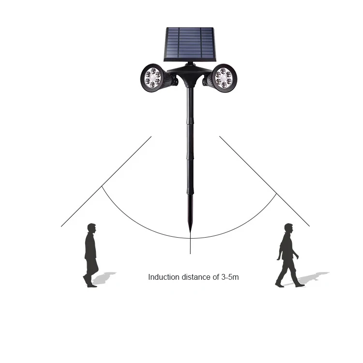 High Power Spike Pin Tree Landscape Garden Outdoor Waterproof IP44 3.7V Led Solar Spot Light