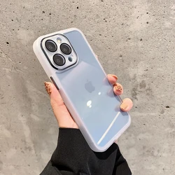 HD clear camera metal lens protection shockproof phone case for iphone 11/12/13