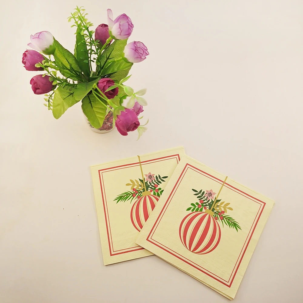 New design printing Yellow Lantern Festival celebration elegant dinner napkins Disposable printed tissue paper