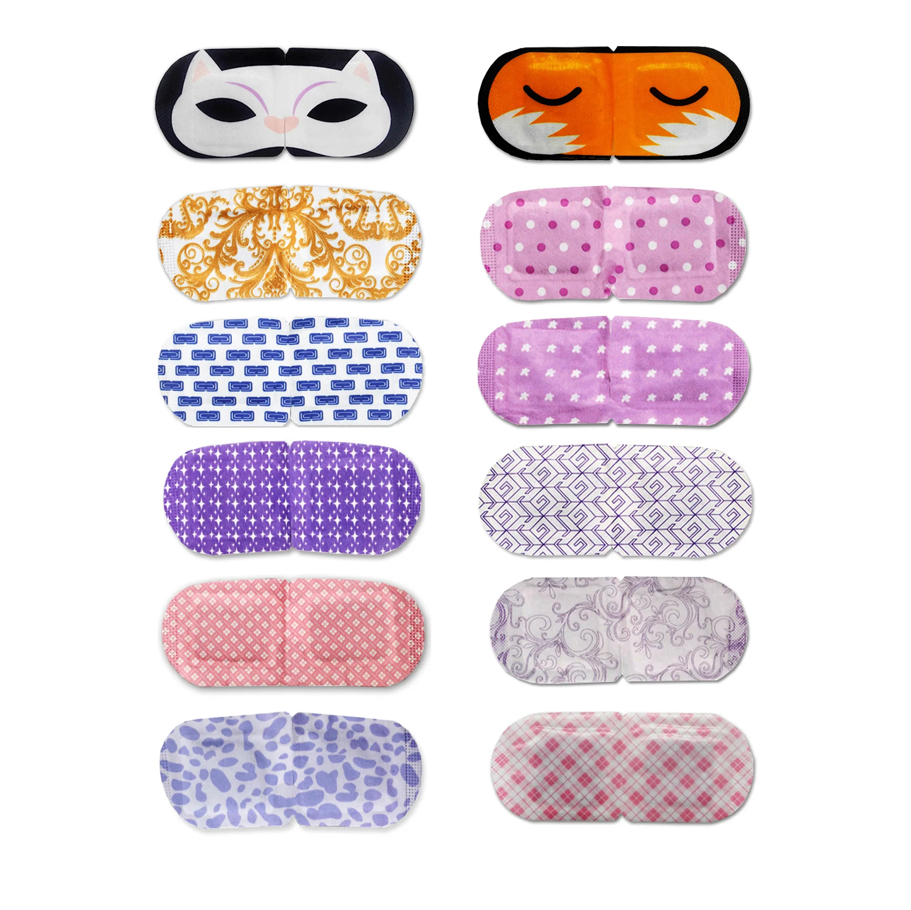 OEM China supplier customer patterns steam eye masks Disposable Warm Spa Eye Mask eyemask heated pad