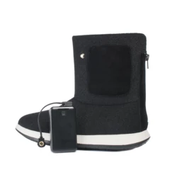 Unique Design Black Indoor Heat Foot Warmer Security Heat Resistant Heated Shoe