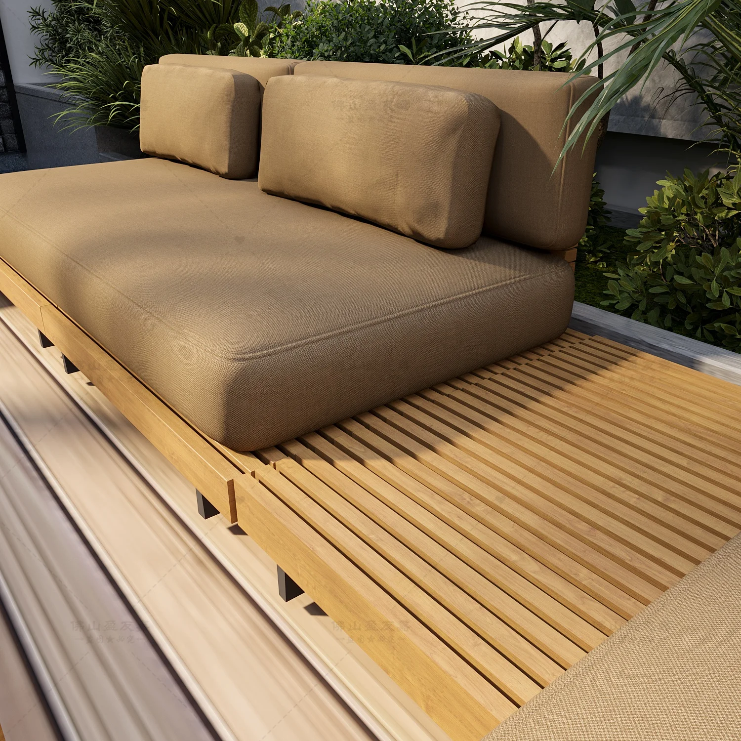 Hot Selling Luxury Garden Furniture Outdoor Teak Wooden Sofa set Factory Customized Patio Furniture