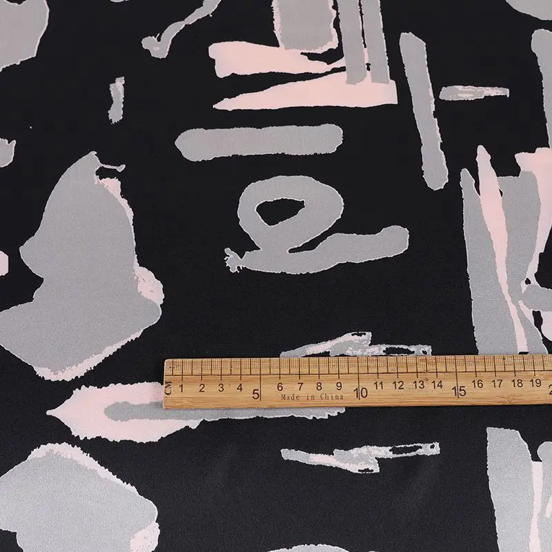 Garment Home Textile printed Plain design Digital 100% satin silk fabric