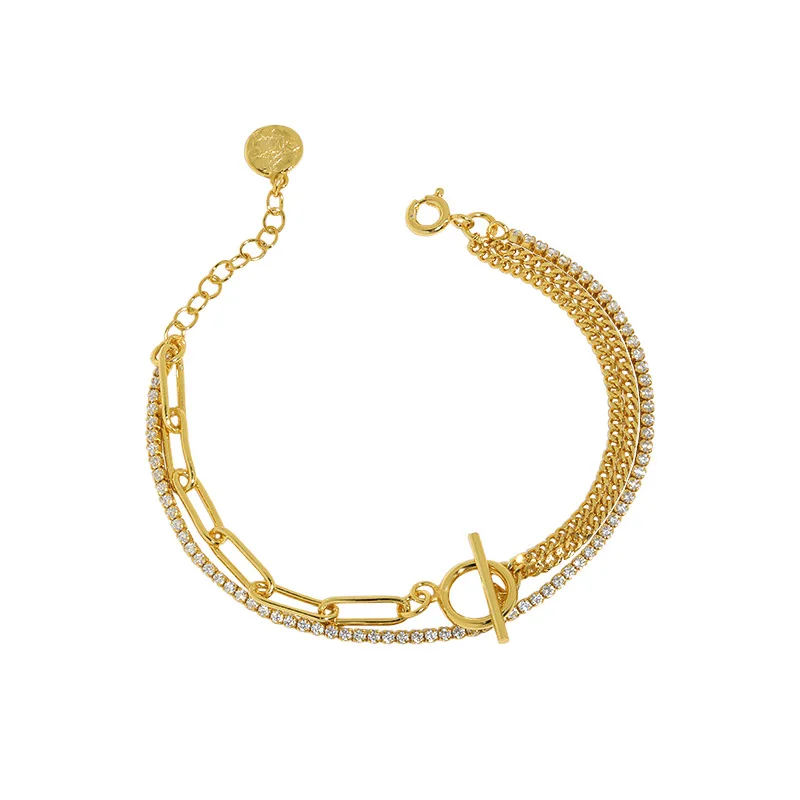High Quality Plating Gold Color Professional 925 Sterling Sliver Bracelet Anklet For Woman