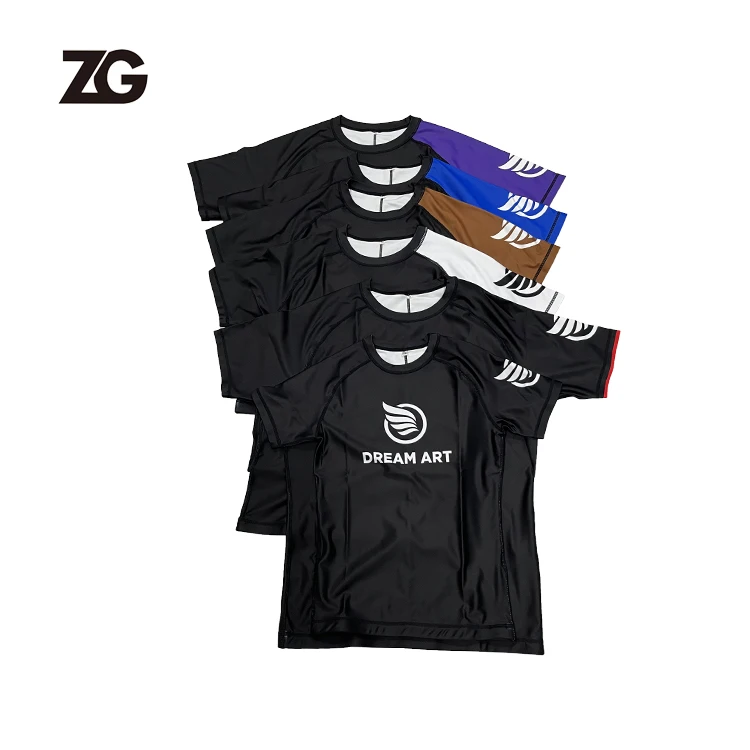 Manufacturer Wholesale Custom Design MMA Rash Guard For Men And Kids Long Sleeve Women Rash Guard With Logo