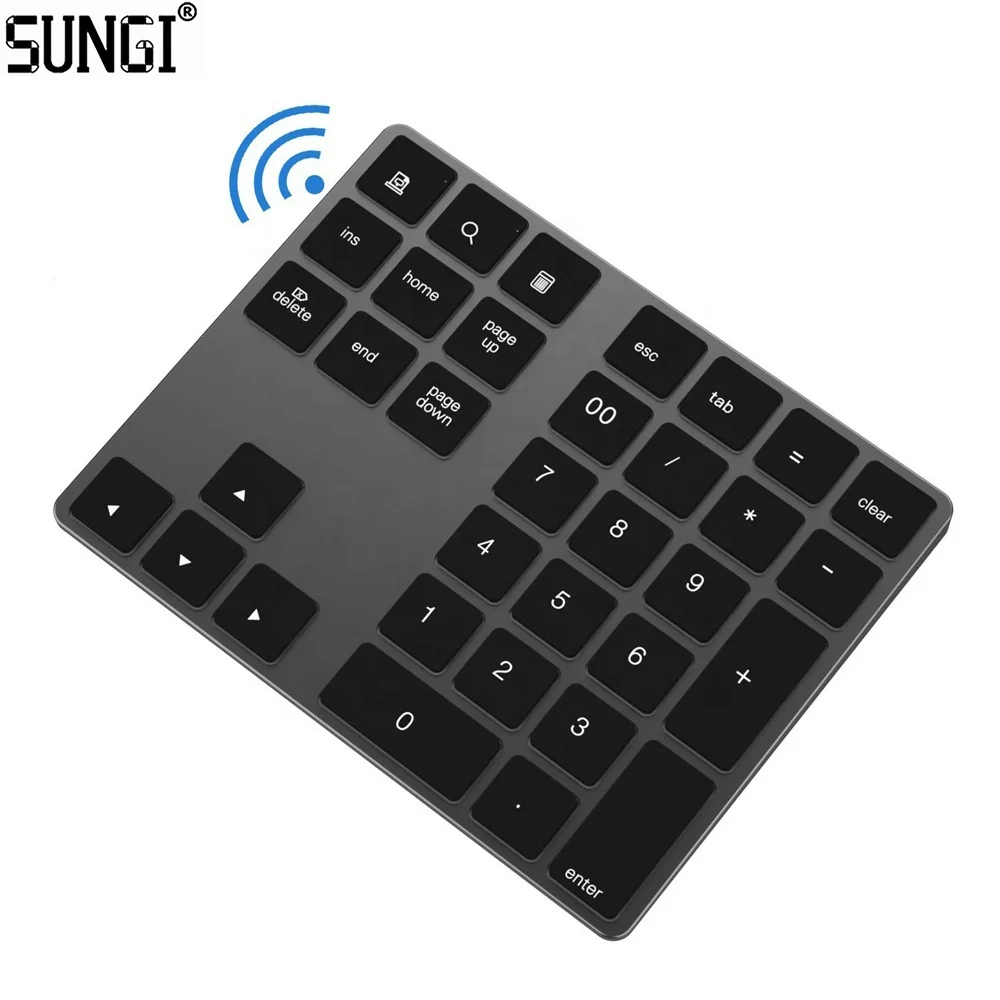 Factory Customize Wireless Bluetooths Keyboard 35 Keys Numeric Finanical Keypad for Mac