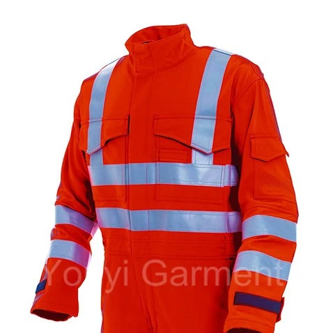 China produces pure cotton one-piece flame retardant work uniforms