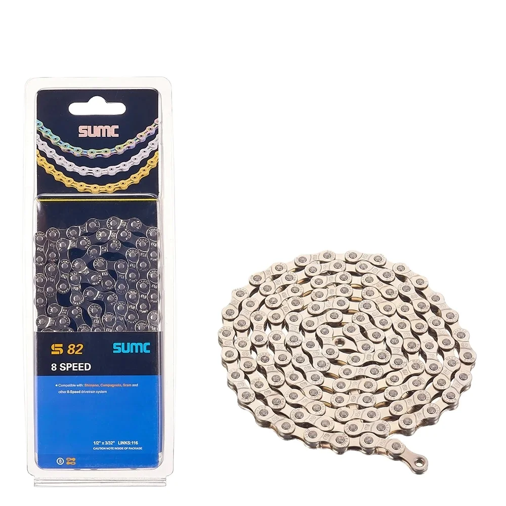 SUMC 6 7 8 Speed Bicycle Chain 116L S82 S8L MTB Road Bike 8S Original MissingLinks Mountain Bike Chains Parts For Shimano SRAM