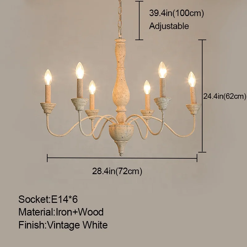 European France Bohemian Nordic Wood Light Fixtures Lighting Solid Wood Chandeliers for Loft Decor Living Room Foyer Lobby