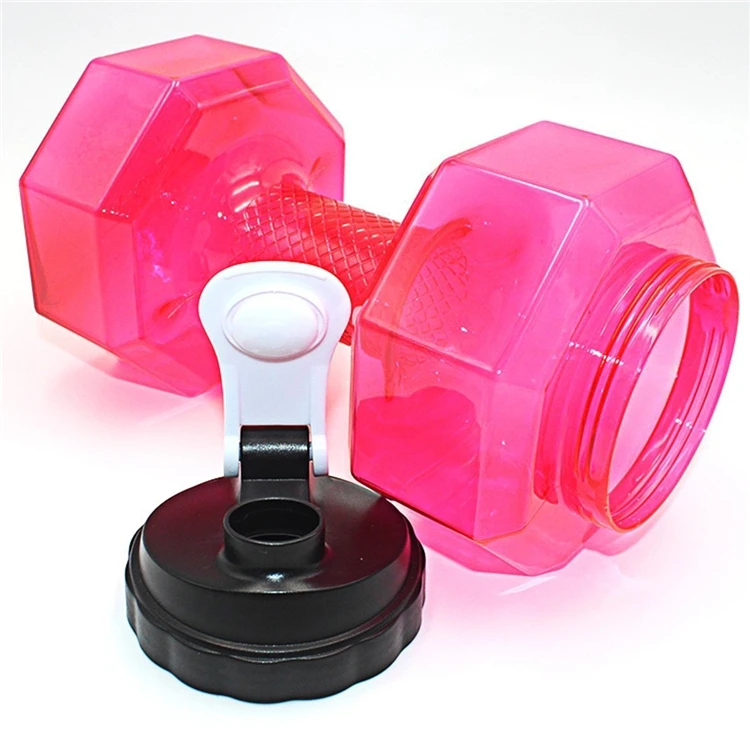
Gym 2.5L BPA Free Creative Plastic Sports Drinking Dumbbell Shaped Kettle 