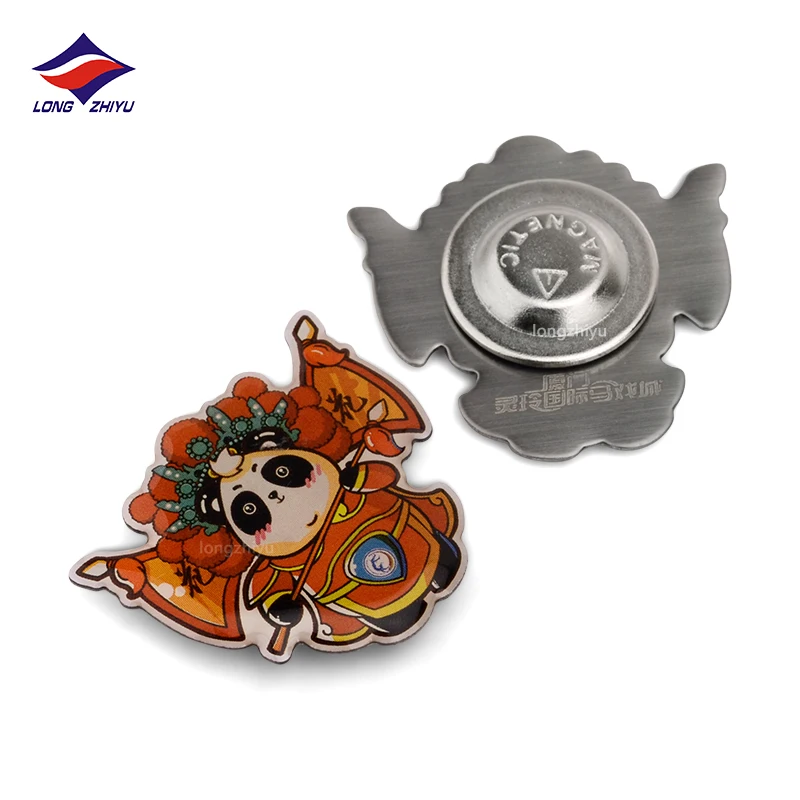 Longzhiyu enamel pin manufacturer custom metal basketball sport logo pins cartoon movie epoxy printed pins