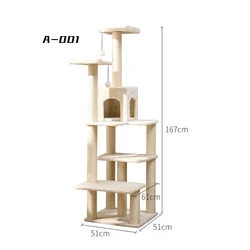 Cat jumps pole large climbing frame jumping platform cat climbing frame