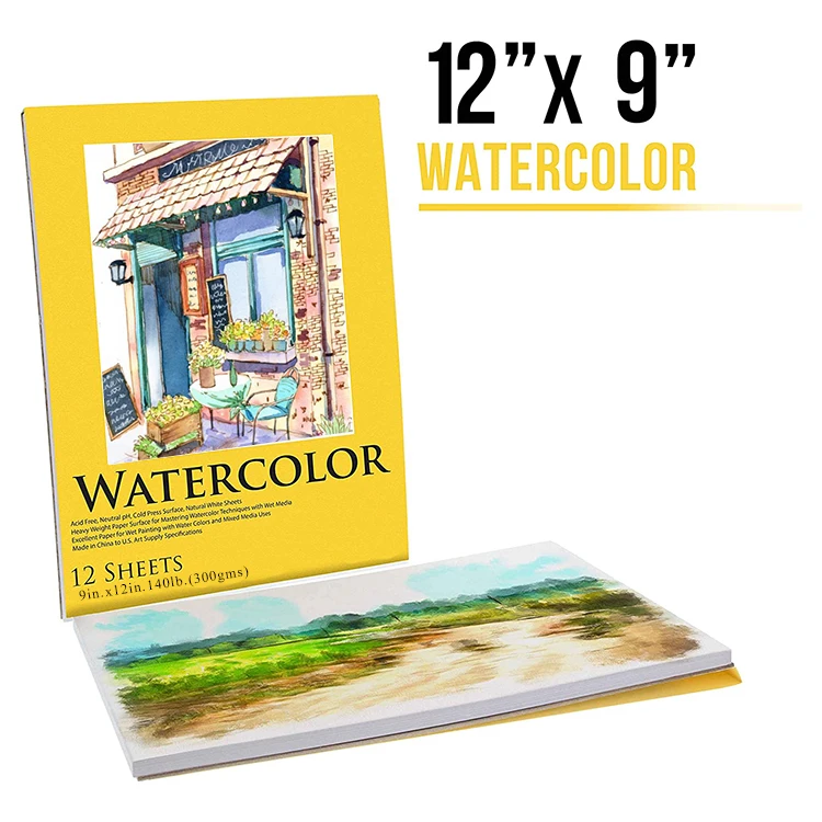 36 Different Colors Watercolour Paints Set with Paint Brushes and Watercolor Paper Pad