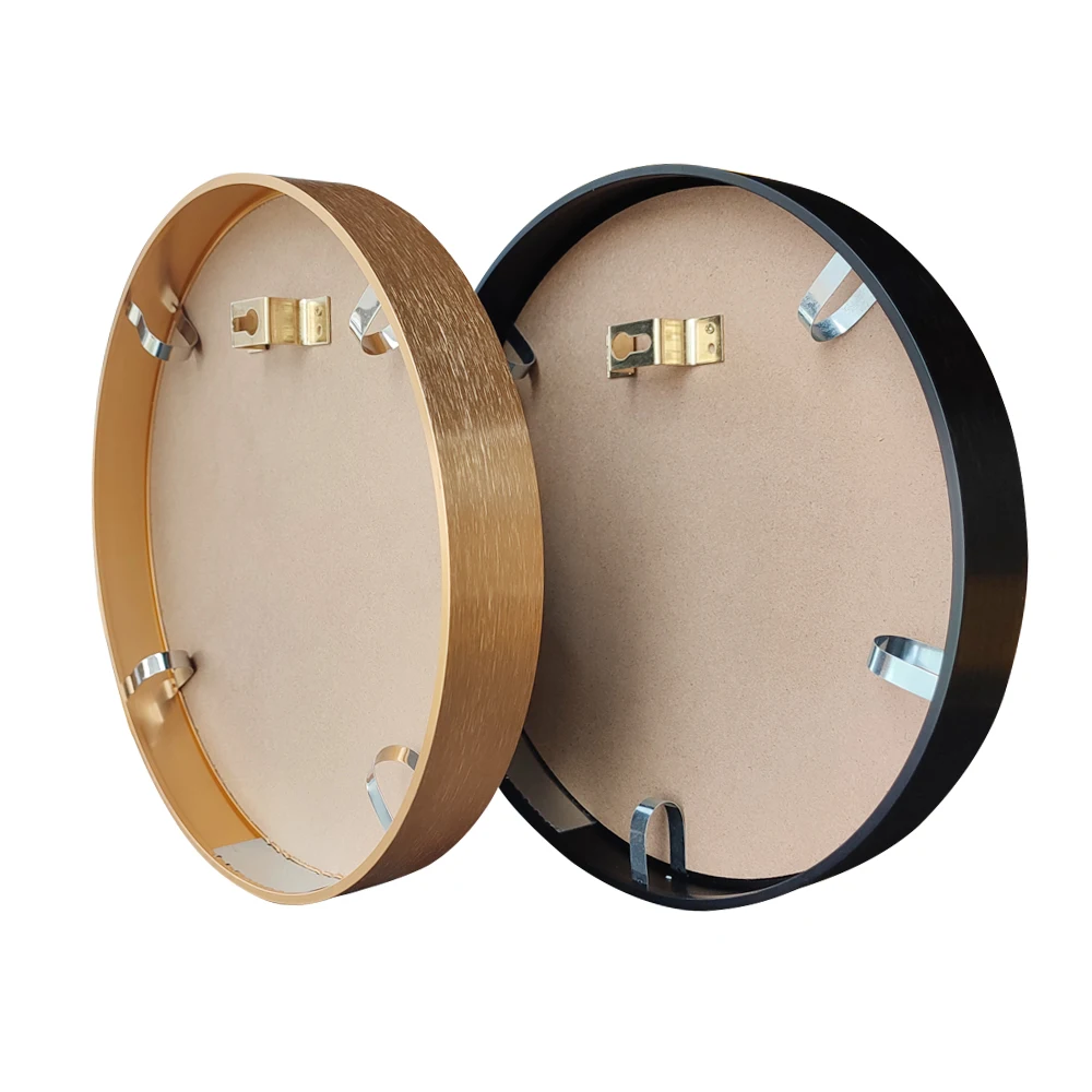 Waybom Decorative Art Wall Mounted Metal Photo Picture Aluminum Round Frame