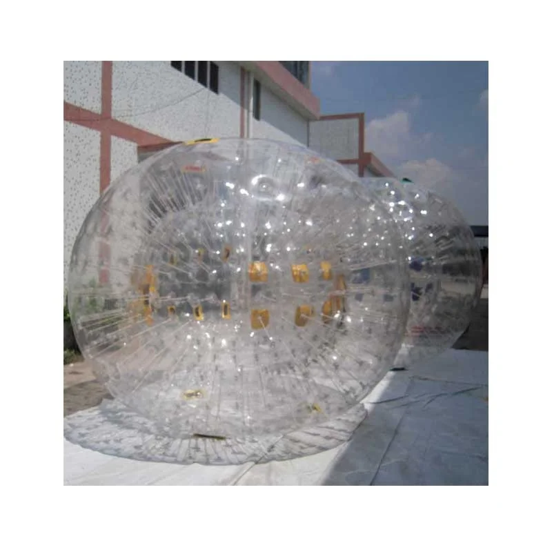 Transparent Inflatable Cylinder Human Water Bubble Ball Pvc Floating Roller Aqua Zorbing Ball Walk On Transparent  Zorb Ball